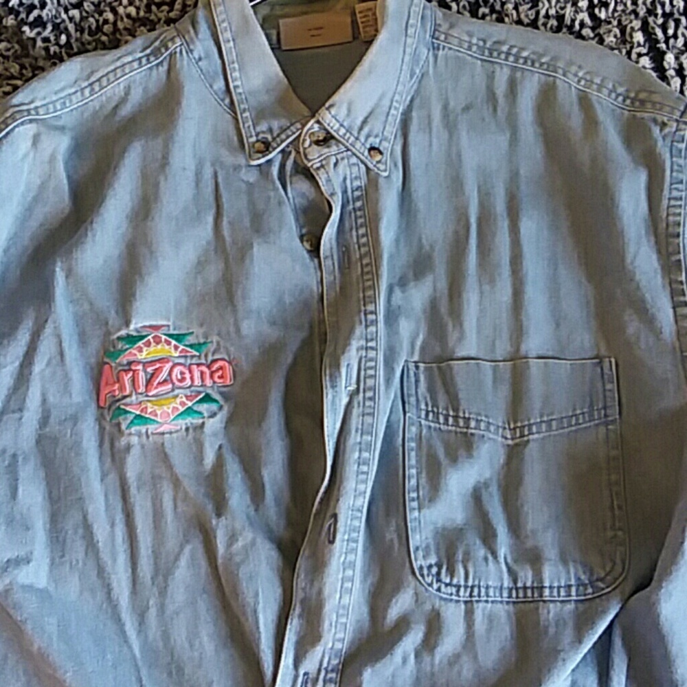 VINTAGE Arizona Tea, Jean Button Up Jacket/Shirt